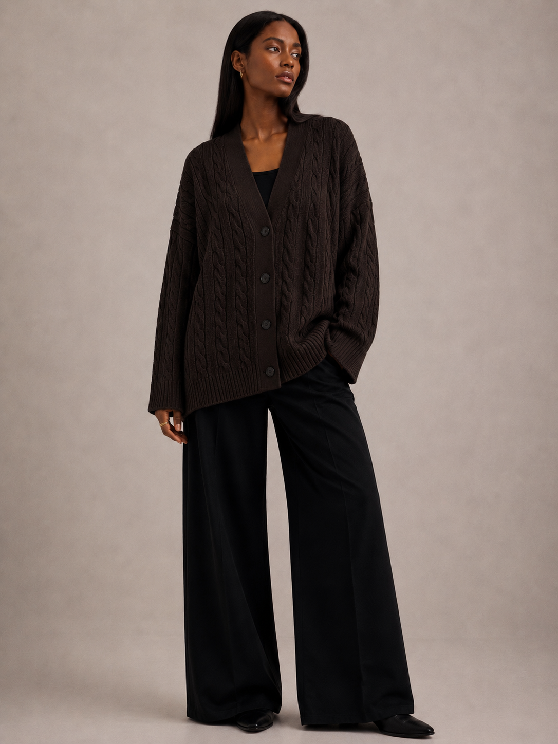 Premium brown cardigan