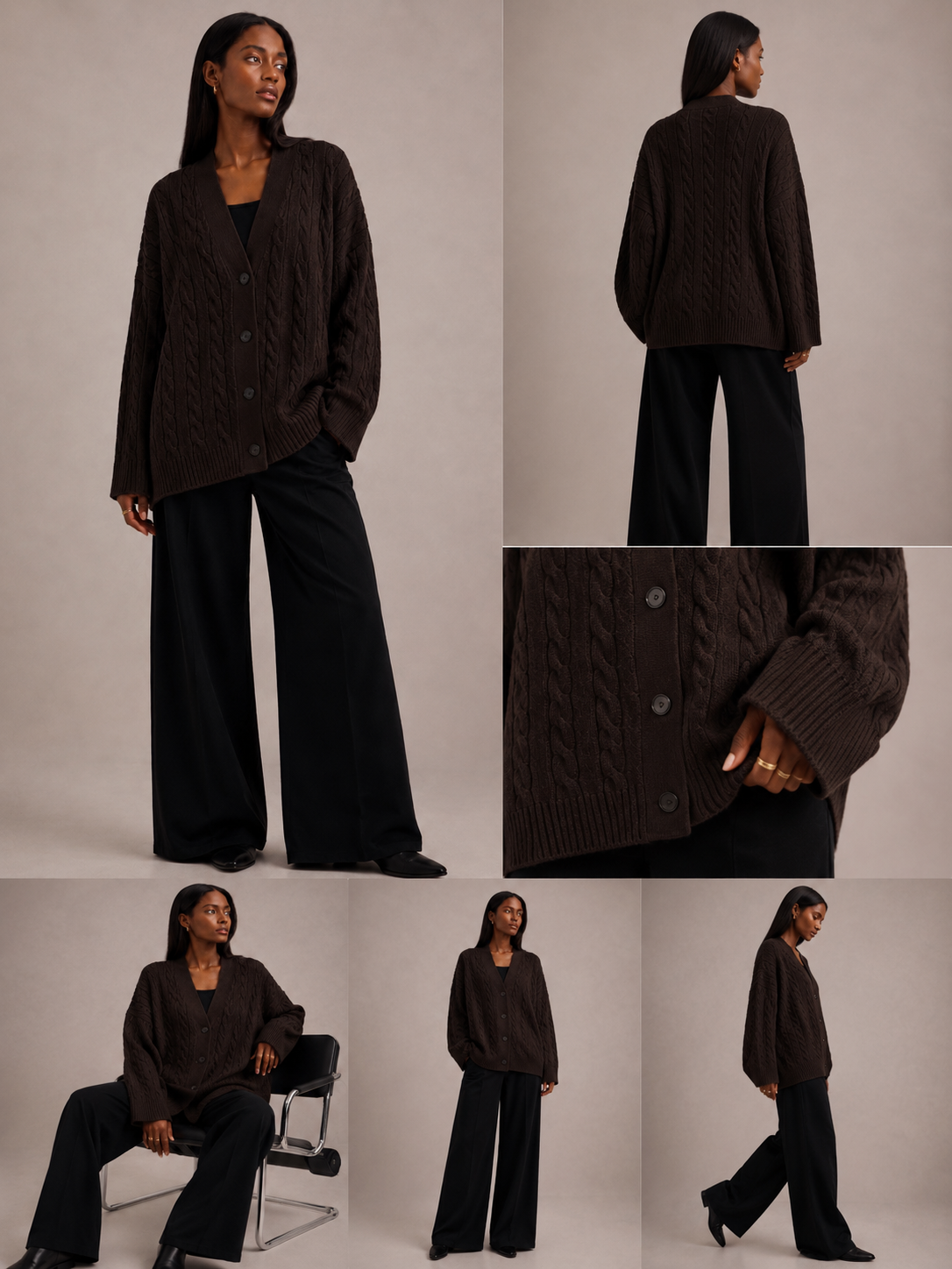 Premium brown cardigan